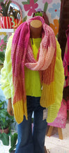 Load image into Gallery viewer, Multi colour knit stripe scarf