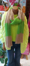 Load image into Gallery viewer, Stripey lime and taupe