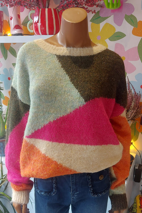 Eliie mix knit sweater