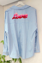 Load image into Gallery viewer, Pippa pin stripe blue and white blouse