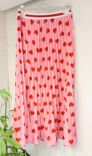 Load image into Gallery viewer, Pippa red and pink hearts skirt
