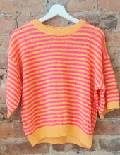 Load image into Gallery viewer, Ella coral stripe Summer knit top
