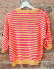 Load image into Gallery viewer, Ella coral stripe Summer knit top