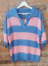 Load image into Gallery viewer, Ellie blue pink pink Summer knit sweater