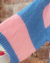 Load image into Gallery viewer, Ellie blue pink pink Summer knit sweater