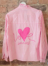 Load image into Gallery viewer, Ella love heart stripe shirt baby pink