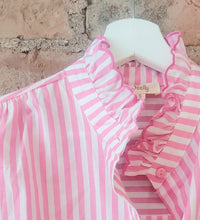 Load image into Gallery viewer, Ella love heart stripe shirt baby pink