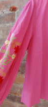 Load image into Gallery viewer, Ella fushia embroidered sleeve blouse
