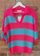 Load image into Gallery viewer, Ellie wide stripe vibrant knit Summer top