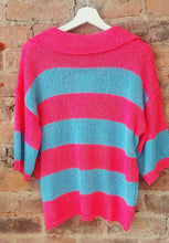Load image into Gallery viewer, Ellie wide stripe vibrant knit Summer top