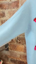 Load image into Gallery viewer, la powder blue strawberry knit Summer sweater