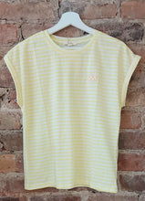 Load image into Gallery viewer, Lemon stripe cotton T shirt