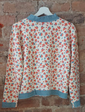 Load image into Gallery viewer, Nelly floral denim trim cardigan