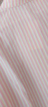 Load image into Gallery viewer, Ellie candy stripe pink ruffle collar short sleeve blouse
