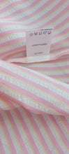 Load image into Gallery viewer, Ellie candy stripe pink ruffle collar short sleeve blouse