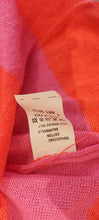 Load image into Gallery viewer, Bella wide stripe light knit top in red and pink neon green on neck