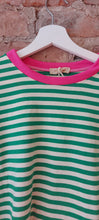 Load image into Gallery viewer, Nessa green and white stripe t shirt