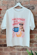 Load image into Gallery viewer, Cute cat Summer white T shirt