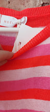Load image into Gallery viewer, Ellie pink orange and baby pink stripe light knit top