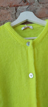 Load image into Gallery viewer, Nessa neon yellow knit short sleeved cardigan