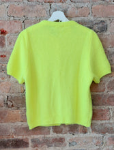 Load image into Gallery viewer, Nessa neon yellow knit short sleeved cardigan