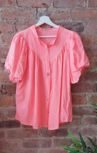 Load image into Gallery viewer, Cali coral pink oversized puff sleeve blouse