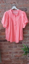 Load image into Gallery viewer, Cali coral pink oversized puff sleeve blouse