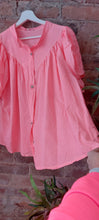 Load image into Gallery viewer, Cali coral pink oversized puff sleeve blouse