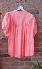 Load image into Gallery viewer, Cali coral pink oversized puff sleeve blouse