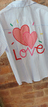 Load image into Gallery viewer, Good things ...embroidered striped blue and white shirt