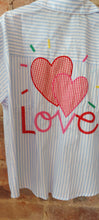 Load image into Gallery viewer, Good things ...embroidered striped blue and white shirt