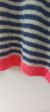 Load image into Gallery viewer, Blue and white stripe knit top