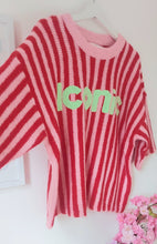 Load image into Gallery viewer, Red and pink stripe Iconic knit sweater