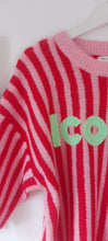 Load image into Gallery viewer, Red and pink stripe Iconic knit sweater
