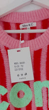 Load image into Gallery viewer, Red and pink stripe Iconic knit sweater