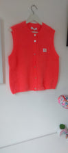 Load image into Gallery viewer, Neon coral knit waistcoat