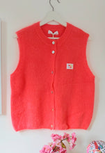 Load image into Gallery viewer, Neon coral knit waistcoat