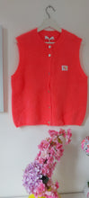 Load image into Gallery viewer, Neon coral knit waistcoat