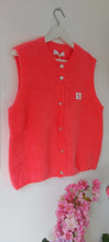 Load image into Gallery viewer, Neon coral knit waistcoat