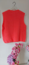 Load image into Gallery viewer, Neon coral knit waistcoat