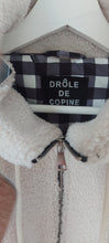 Load image into Gallery viewer, Jenny checked cream zip up fleece jacket