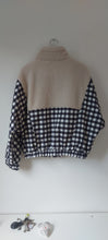 Load image into Gallery viewer, Jenny checked cream zip up fleece jacket