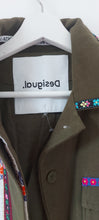 Load image into Gallery viewer, PreLoved Desigual fumky embroidered khaki jacket
