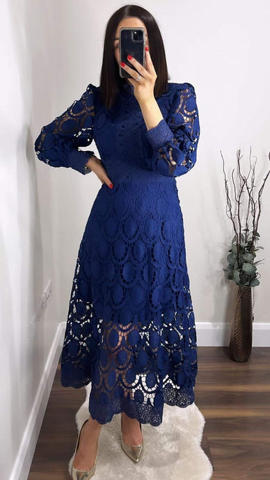 Bibi navy lace dress