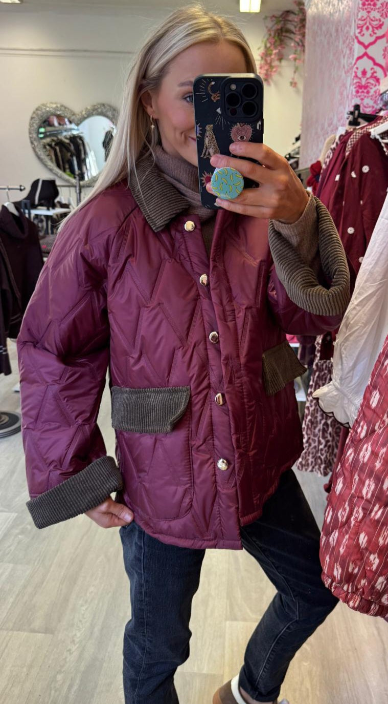 Tilly burgundy padded jacket