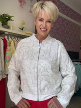 Load image into Gallery viewer, Cali cream sequin bomber jacket