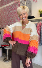 Load image into Gallery viewer, Jenni vibrant colourful knot cardigan