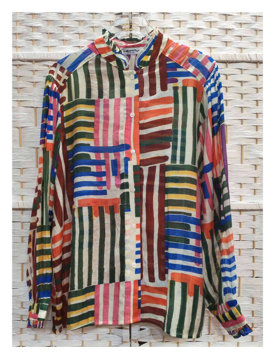 Bibi stripe mix multi blouse