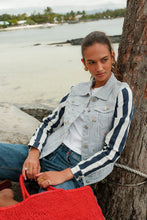 Load image into Gallery viewer, Koko mix print denim jacket