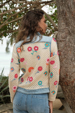 Load image into Gallery viewer, Lola amazing crochet denim jacket